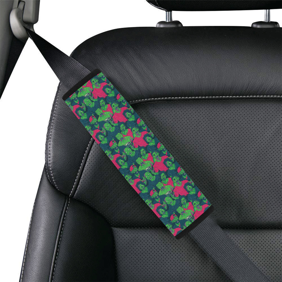 Zombie Themed Design Pattern Print Car Seat Belt Cover