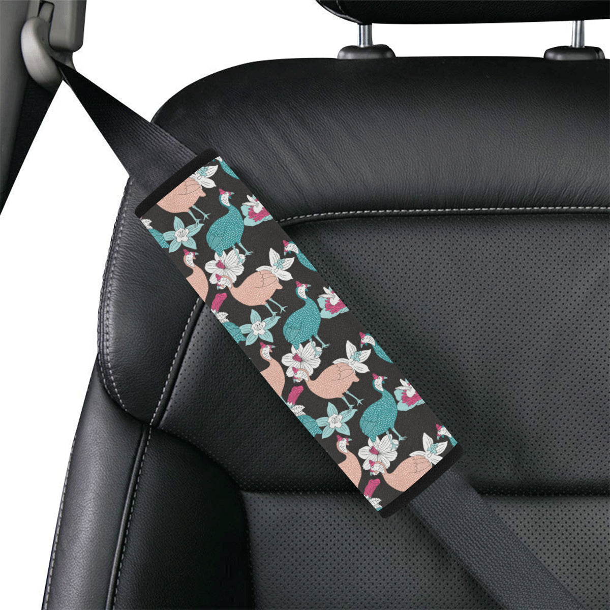 Guinea Fowl Pattern Print Design 03 Car Seat Belt Cover