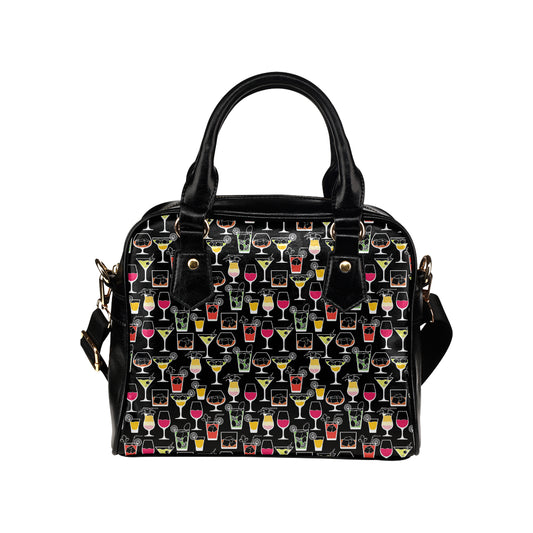Cocktail Pattern Print Design 01 Shoulder Handbag