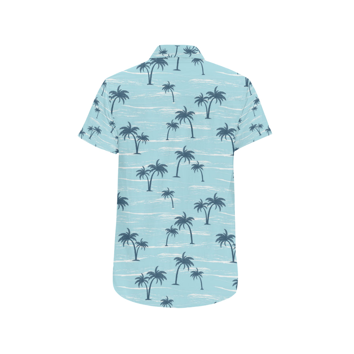 Palm Tree Pattern Print Design PT04 Men's Short Sleeve Button Up Shirt