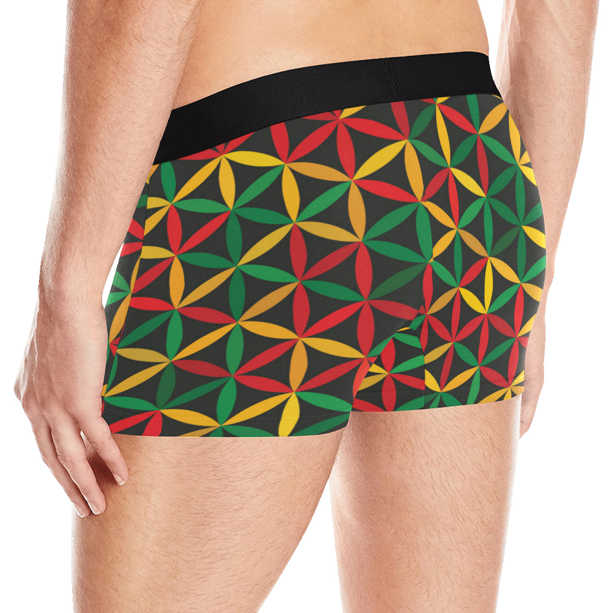 Rasta Pattern Print Design A04 Men's Boxer Briefs