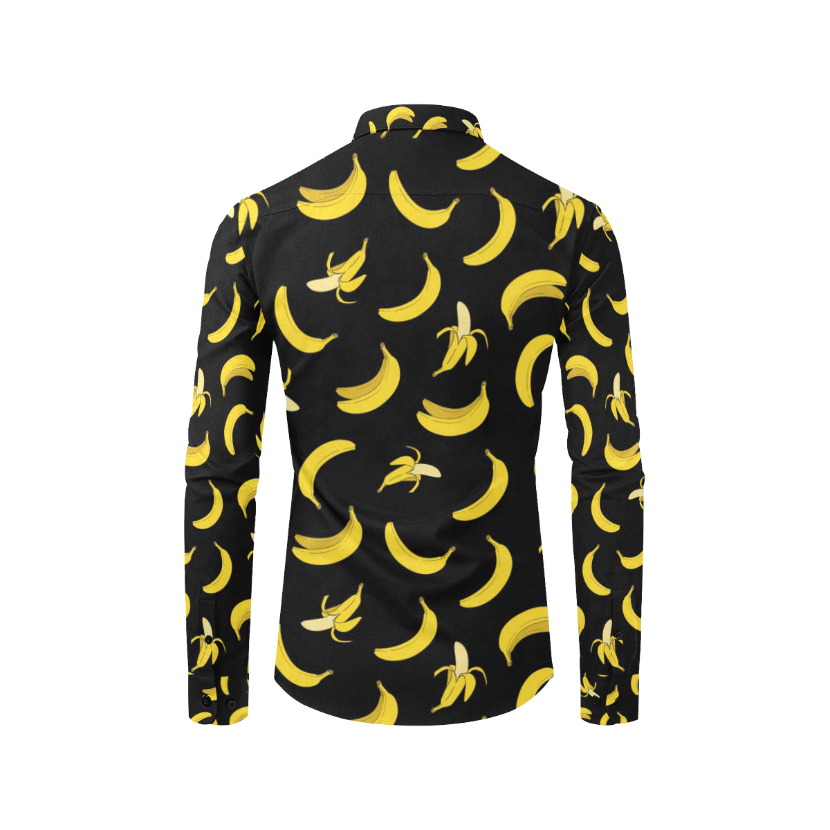 Banana Pattern Print Design BA05 Men's Long Sleeve Shirt