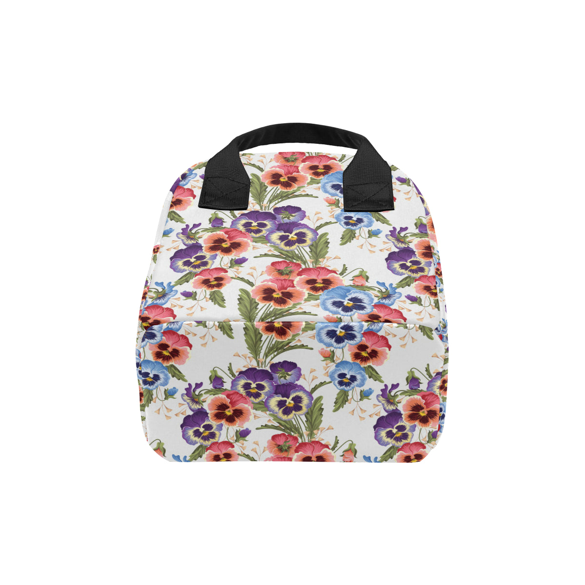 Pansy Pattern Print Design PS06 Insulated Lunch Bag