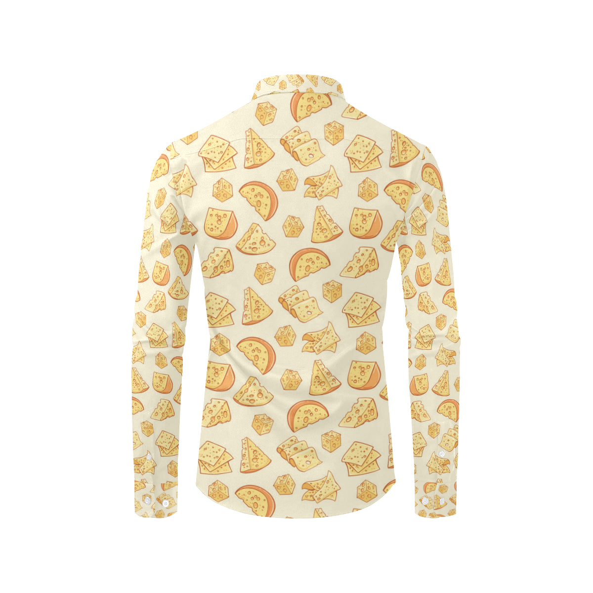 Cheese Pattern Print Design 01 Men's Long Sleeve Shirt