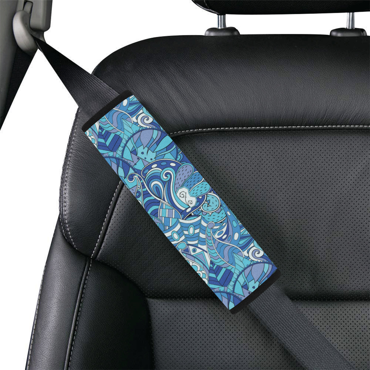 Funky Retro Pattern Print Design A02 Car Seat Belt Cover