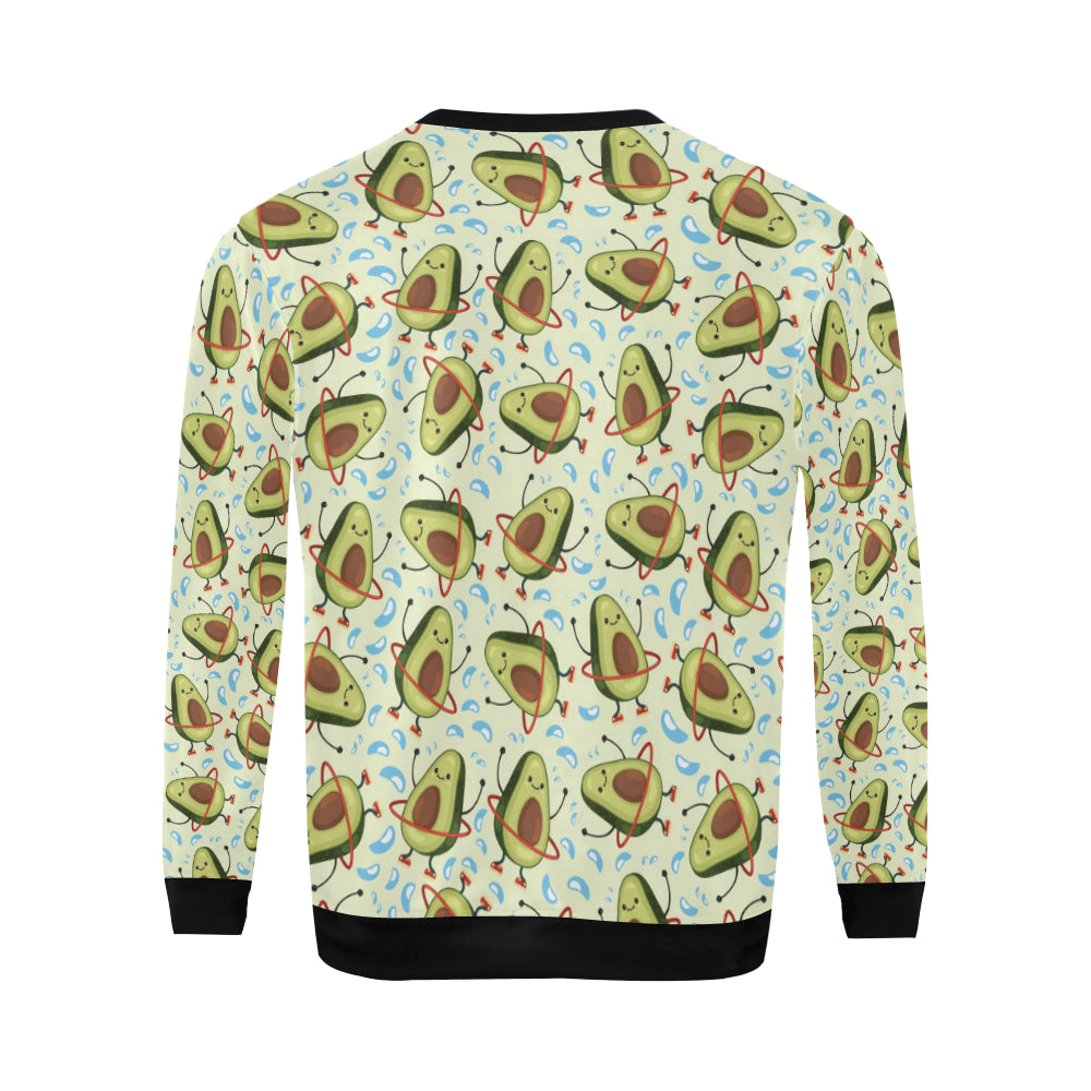 Avocado Pattern Print Design AC02 Men Long Sleeve Sweatshirt