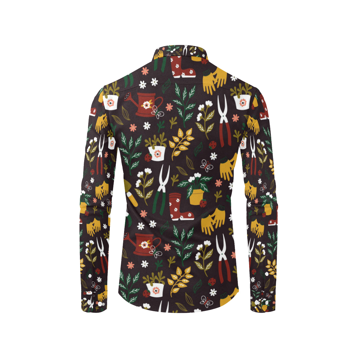Gardening Pattern Print Design G05 Men's Long Sleeve Shirt