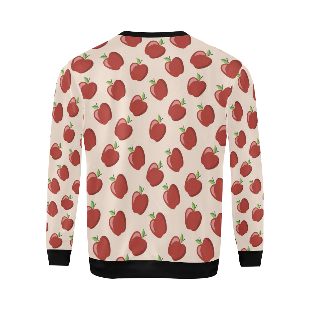 Apple Pattern Print Design AP01 Men Long Sleeve Sweatshirt