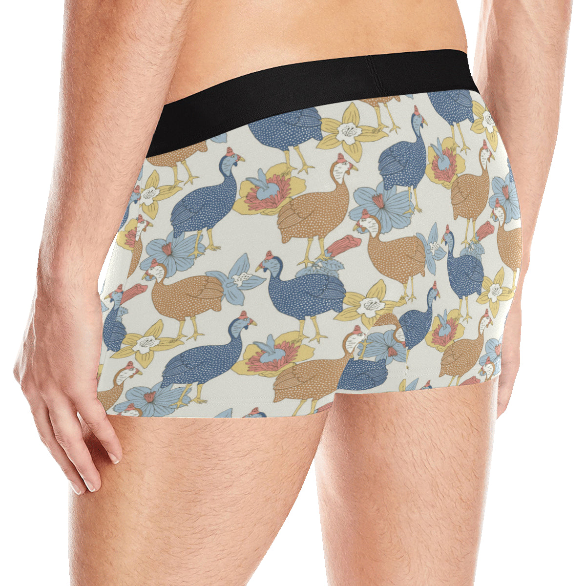 Guinea Fowl Pattern Print Design 01 Men's Boxer Briefs