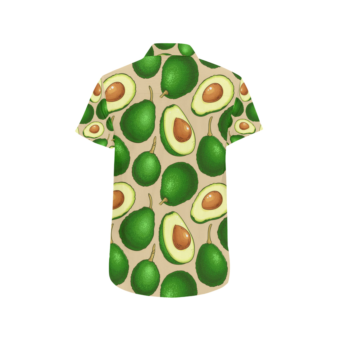 Avocado Pattern Print Design AC010 Men's Short Sleeve Button Up Shirt