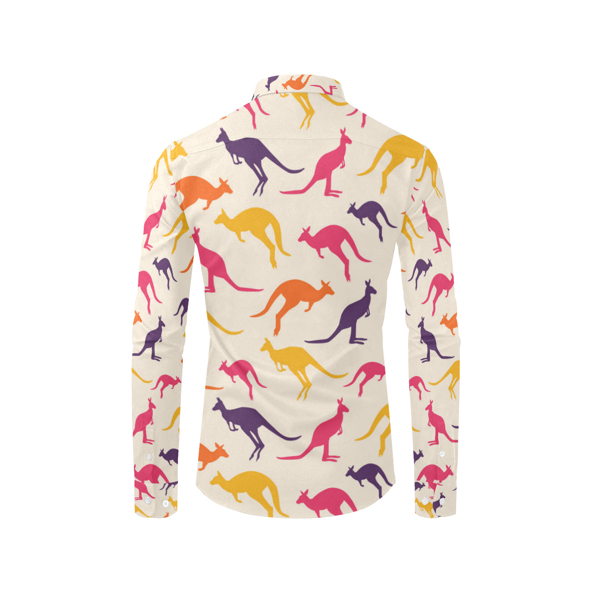 Kangaroos Pattern Print Design 01 Men's Long Sleeve Shirt