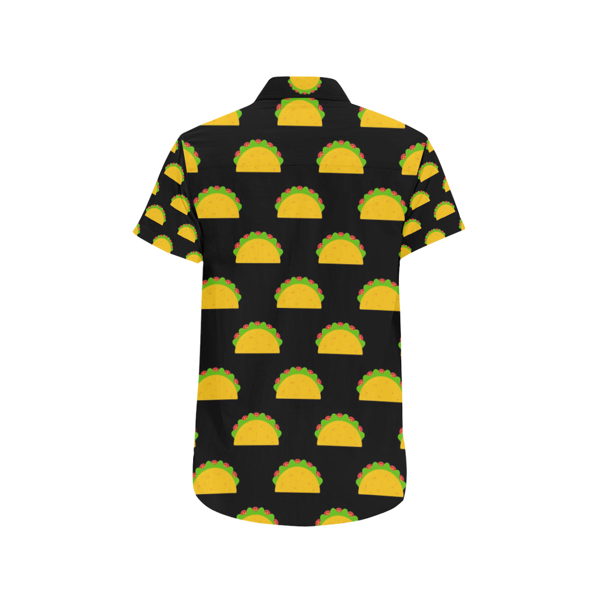Taco Pattern Print Design TC06 Men's Short Sleeve Button Up Shirt