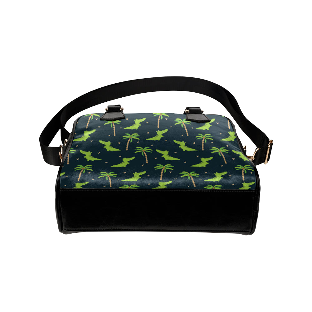 Alligator Pattern Print Design 02 Shoulder Handbag
