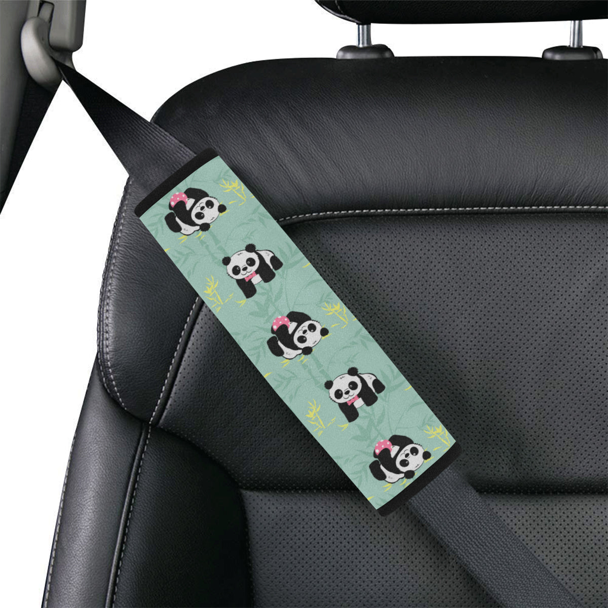 Panda Pattern Print Design A05 Car Seat Belt Cover