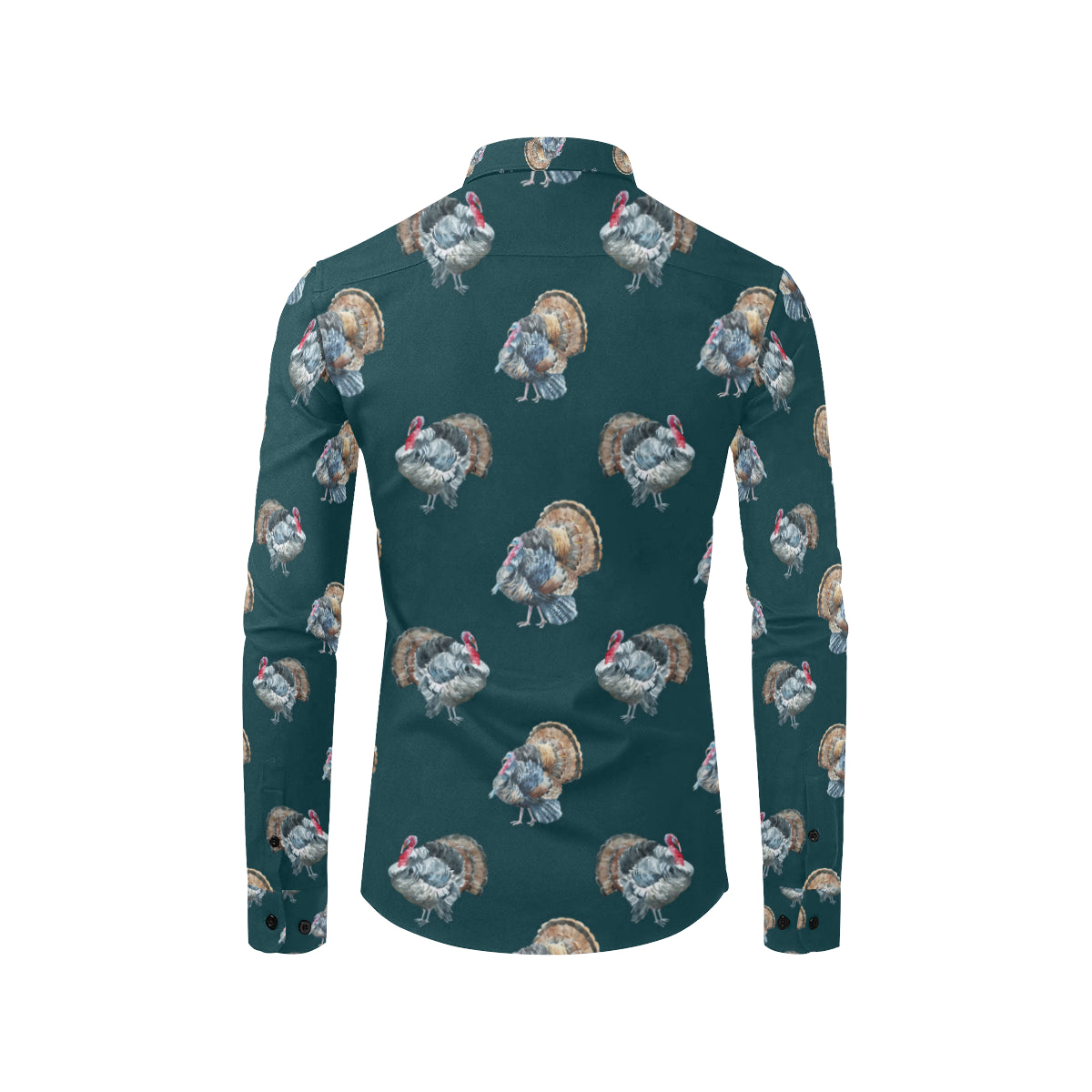 Turkey Pattern Print Design 03 Men's Long Sleeve Shirt