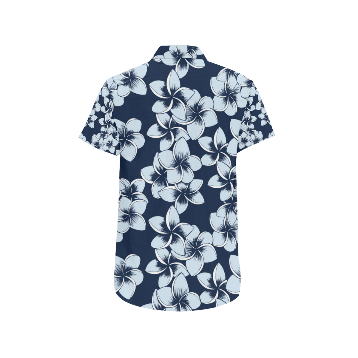 Plumeria Pattern Print Design A02 Men's Short Sleeve Button Up Shirt