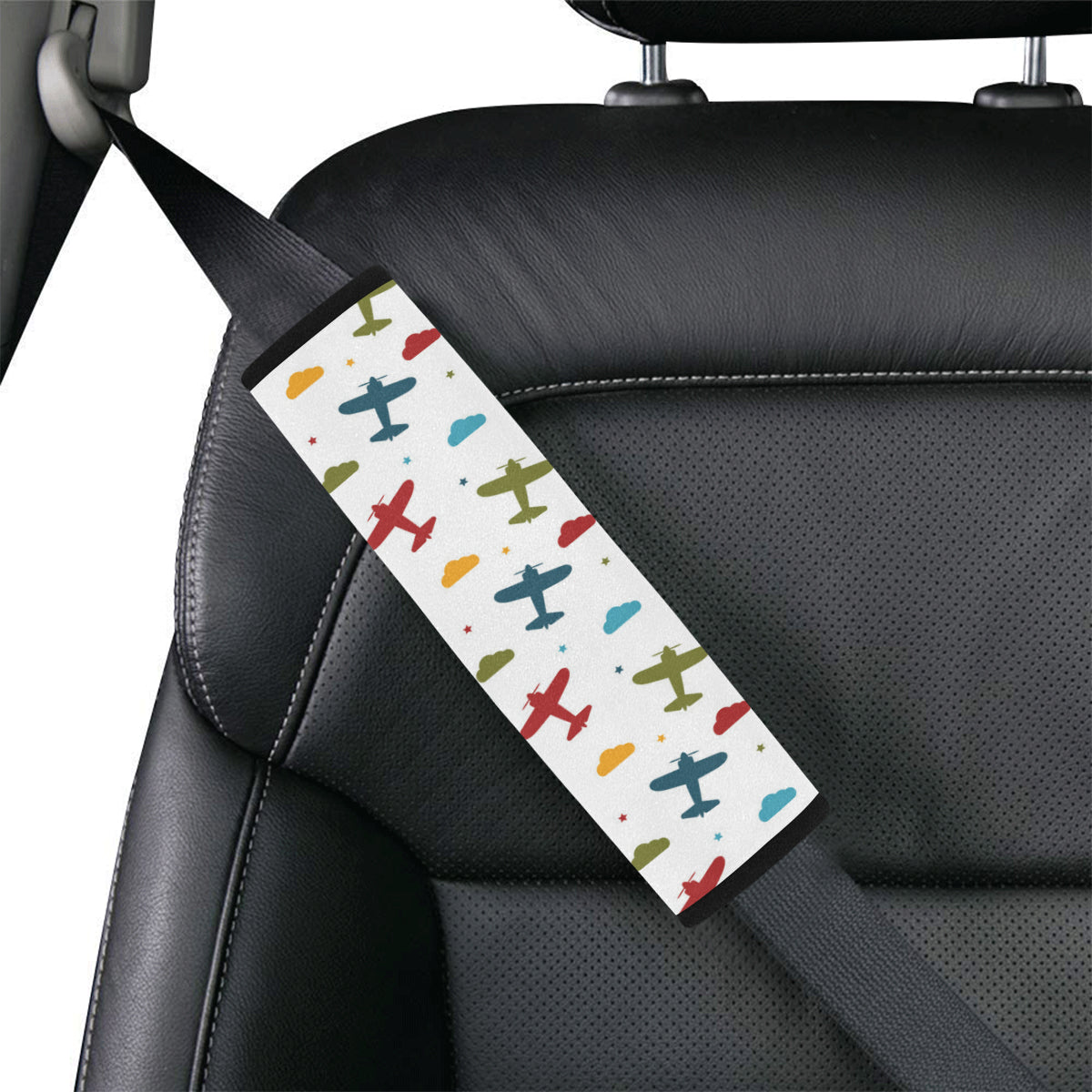 Airplane Pattern Print Design 06 Car Seat Belt Cover