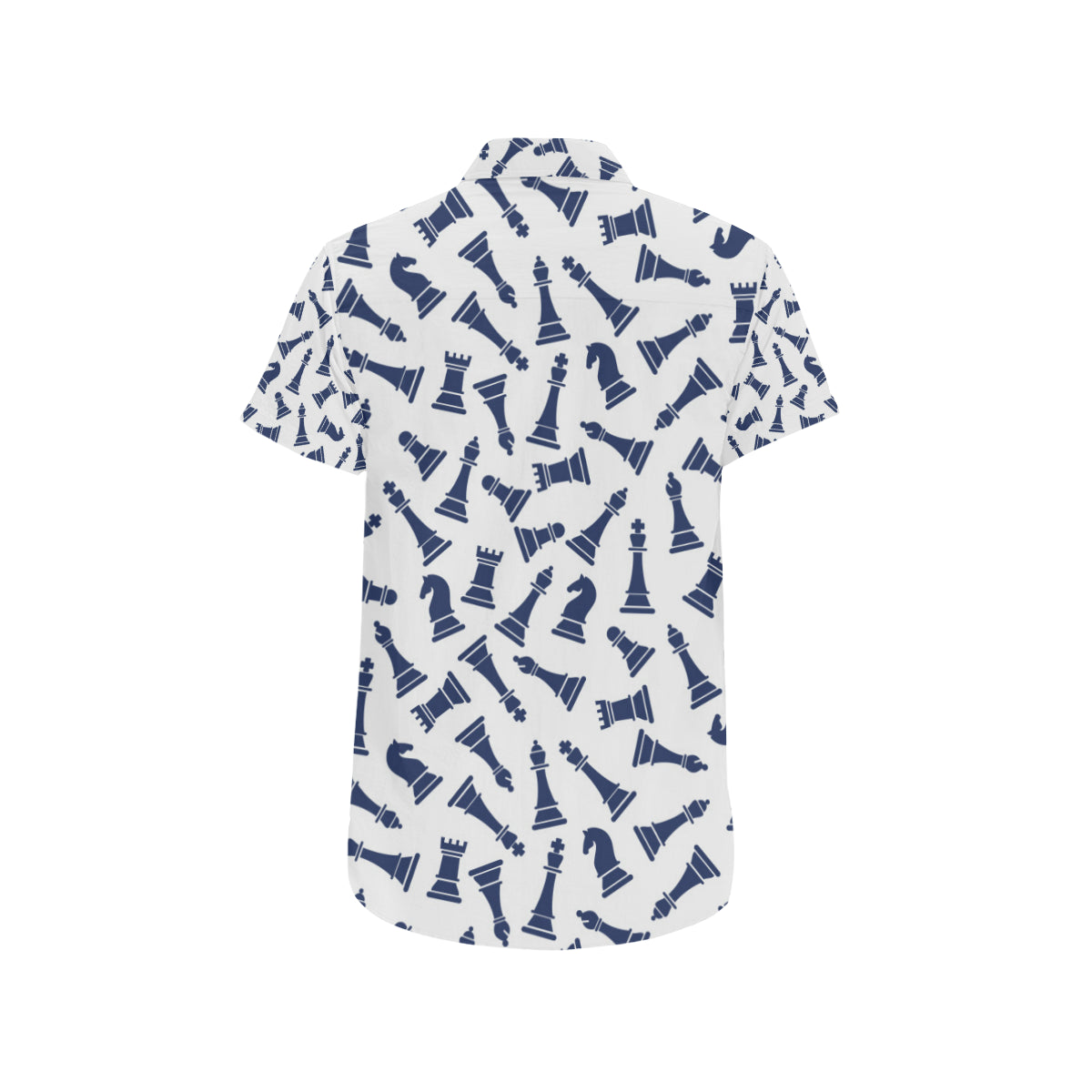 Chess Pattern Print Design 03 Men's Short Sleeve Button Up Shirt