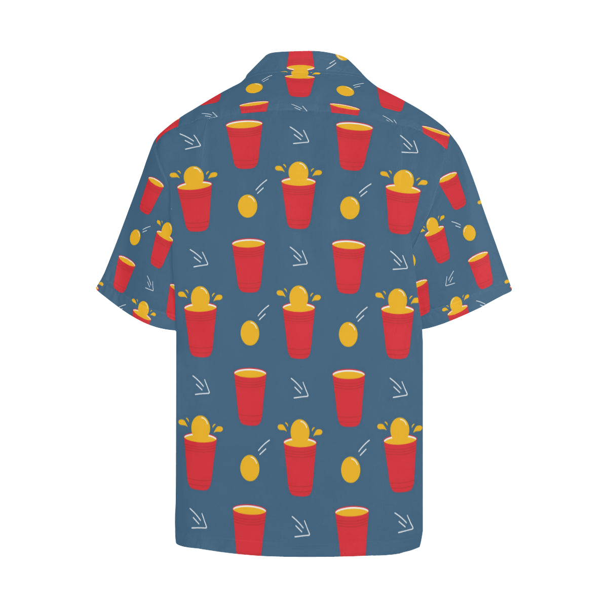 Beer Pong Pattern Print Design 02 Men's Hawaiian Shirt