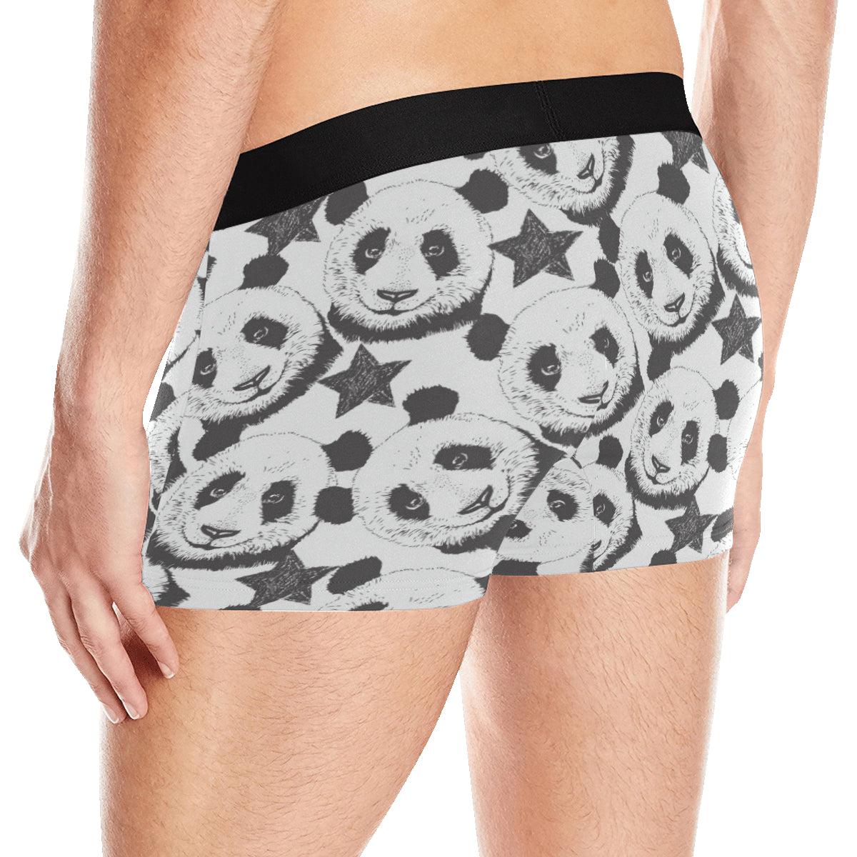 Panda Pattern Print Design A02 Men's Boxer Briefs