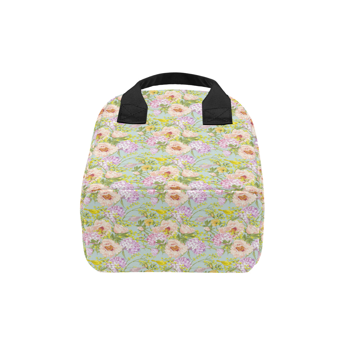 Hydrangea Pattern Print Design HD02 Insulated Lunch Bag