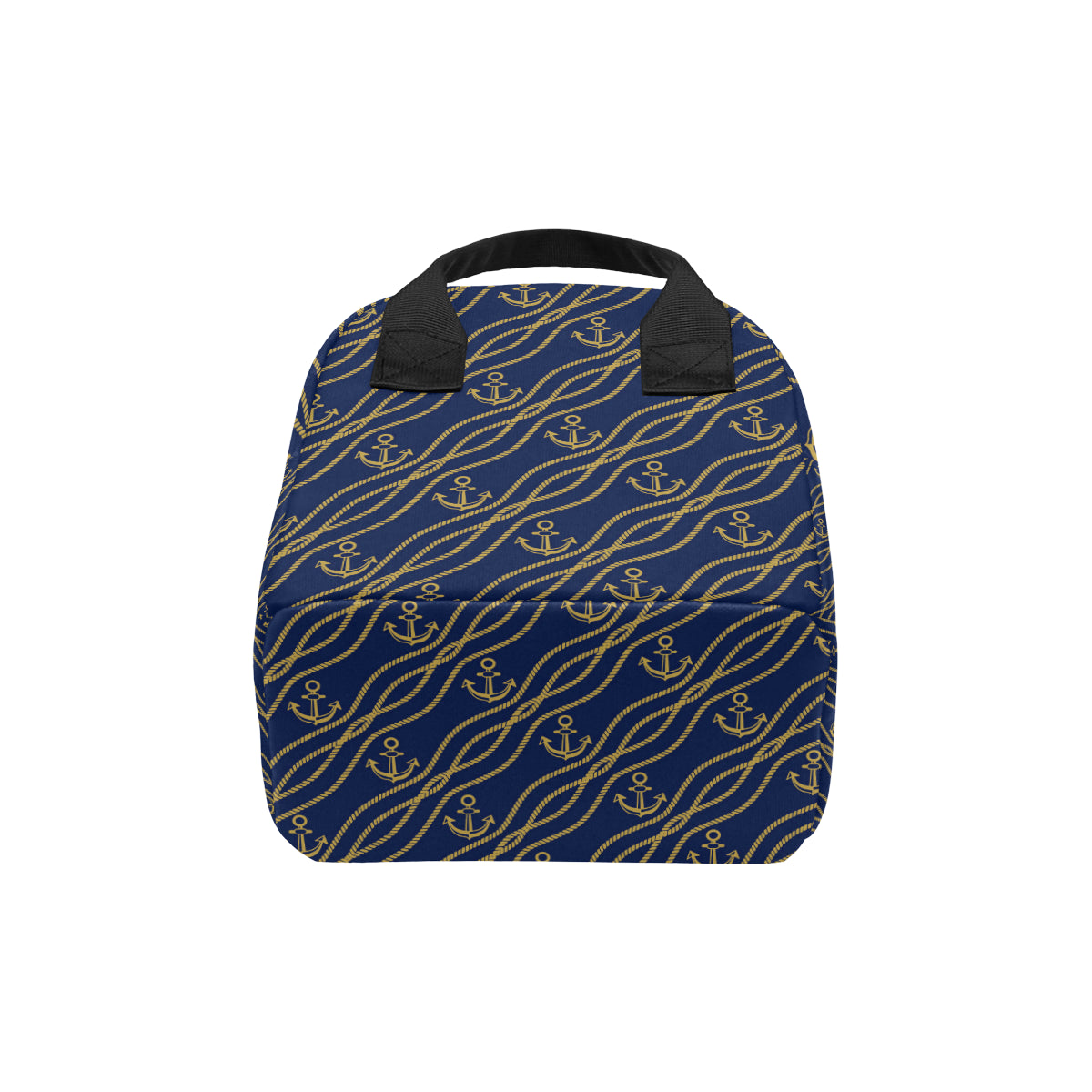 Nautical Anchor Rope Pattern Insulated Lunch Bag
