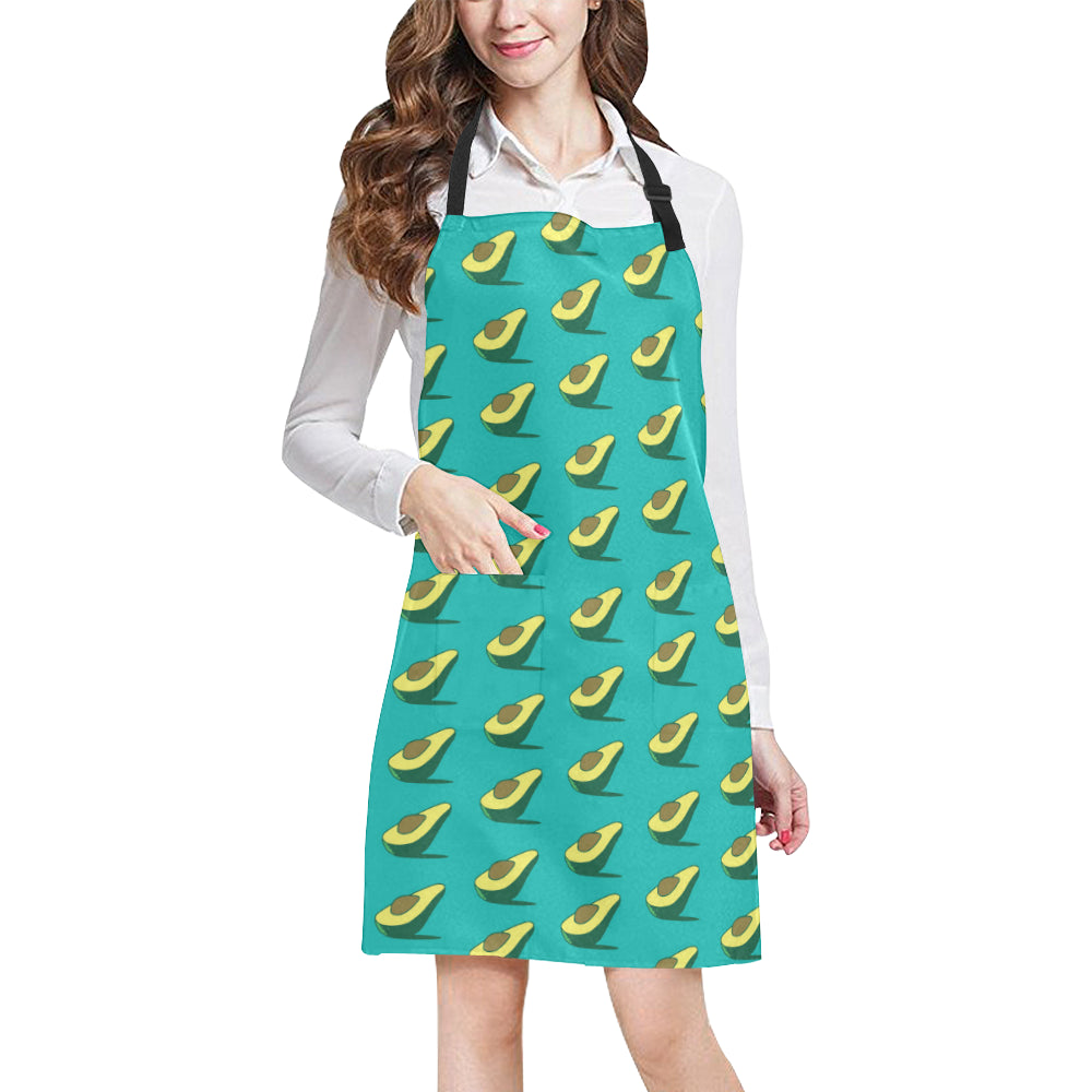 Avocado Pattern Print Design 03 Apron with Pocket