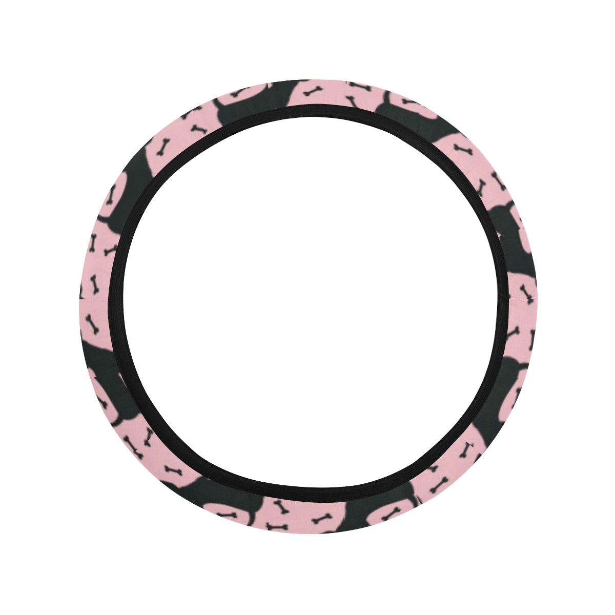 Chihuahua Pink Print Pattern Steering Wheel Cover with Elastic Edge
