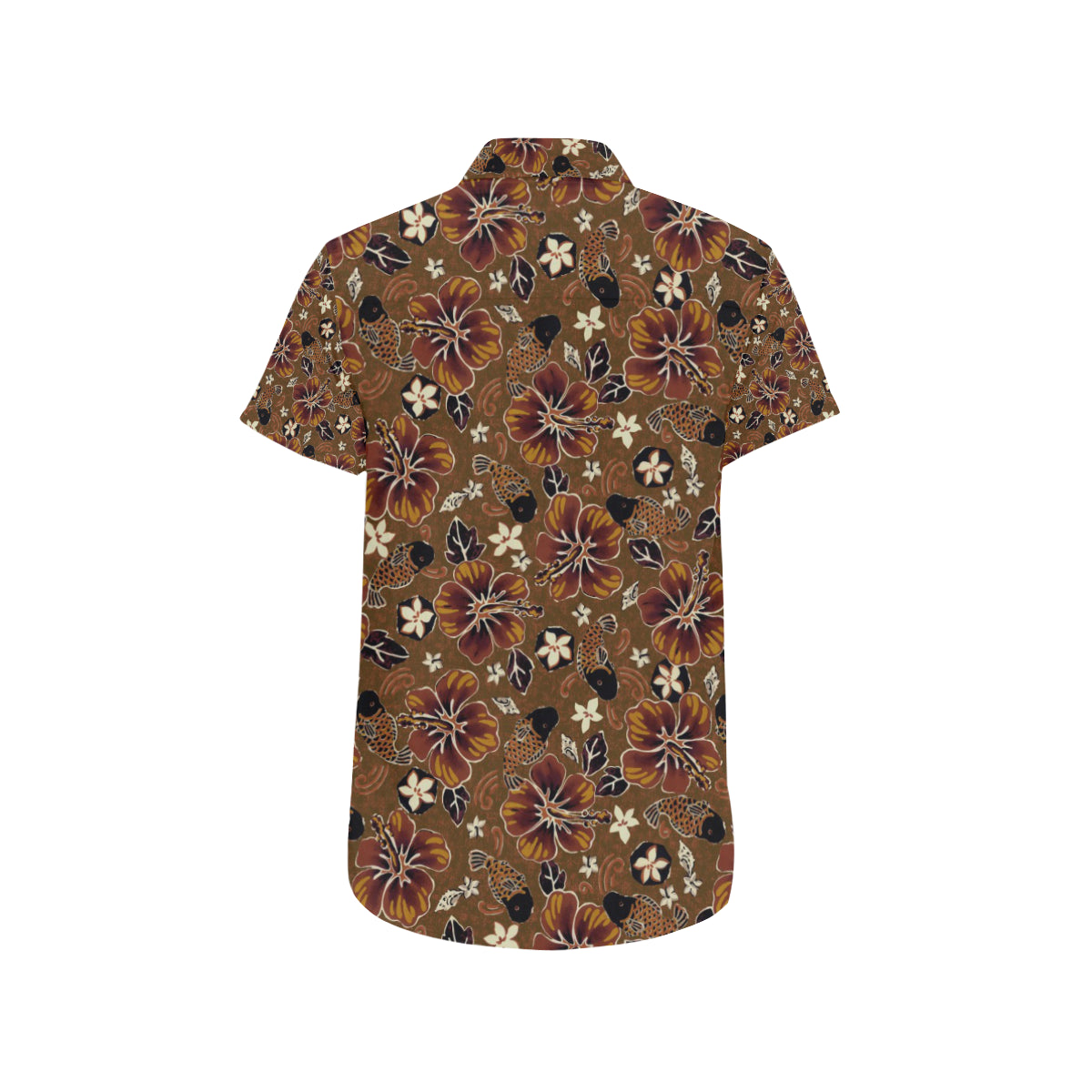 Hawaiian Themed Pattern Print Design H01 Men's Short Sleeve Button Up Shirt