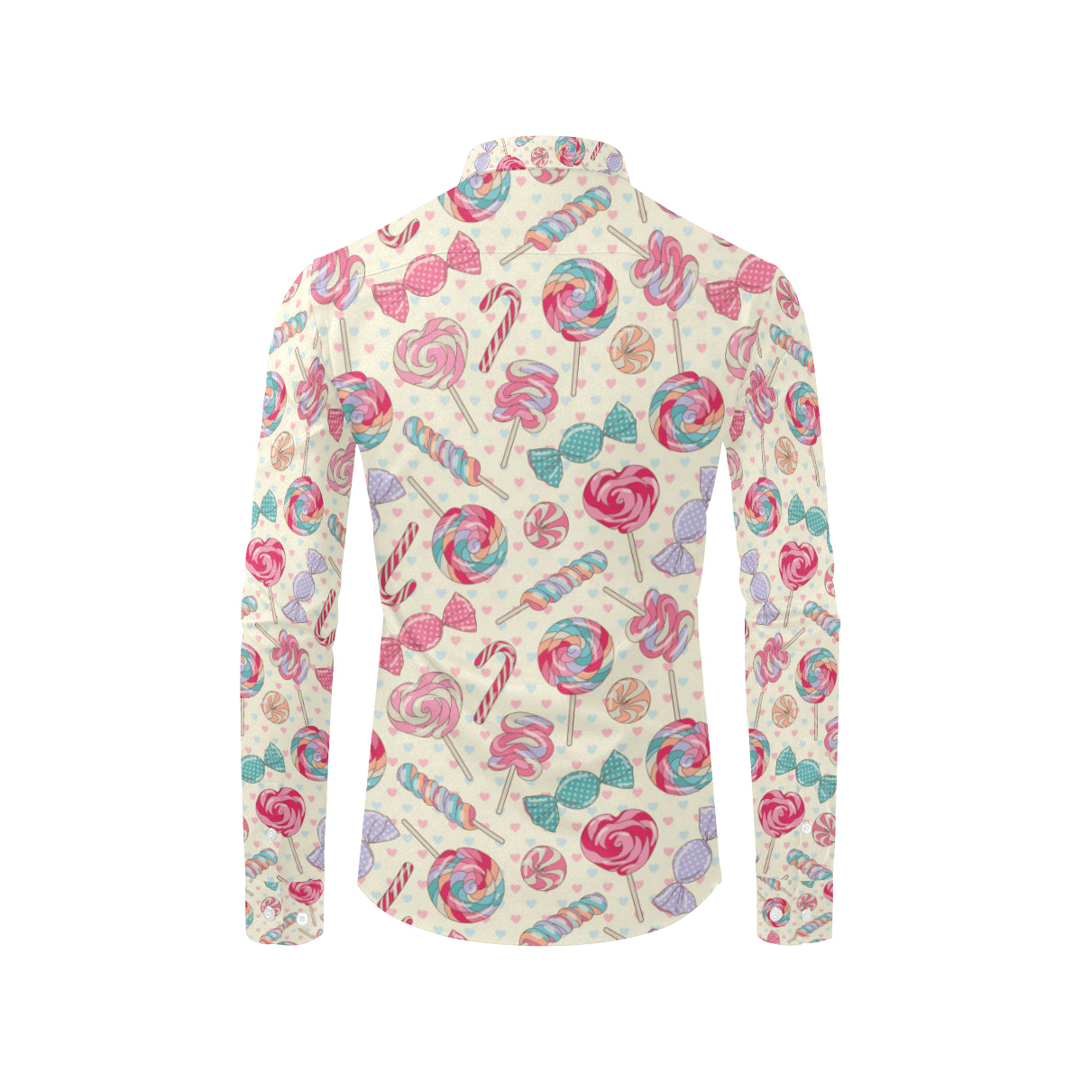 Candy Pattern Print Design CA04 Men's Long Sleeve Shirt