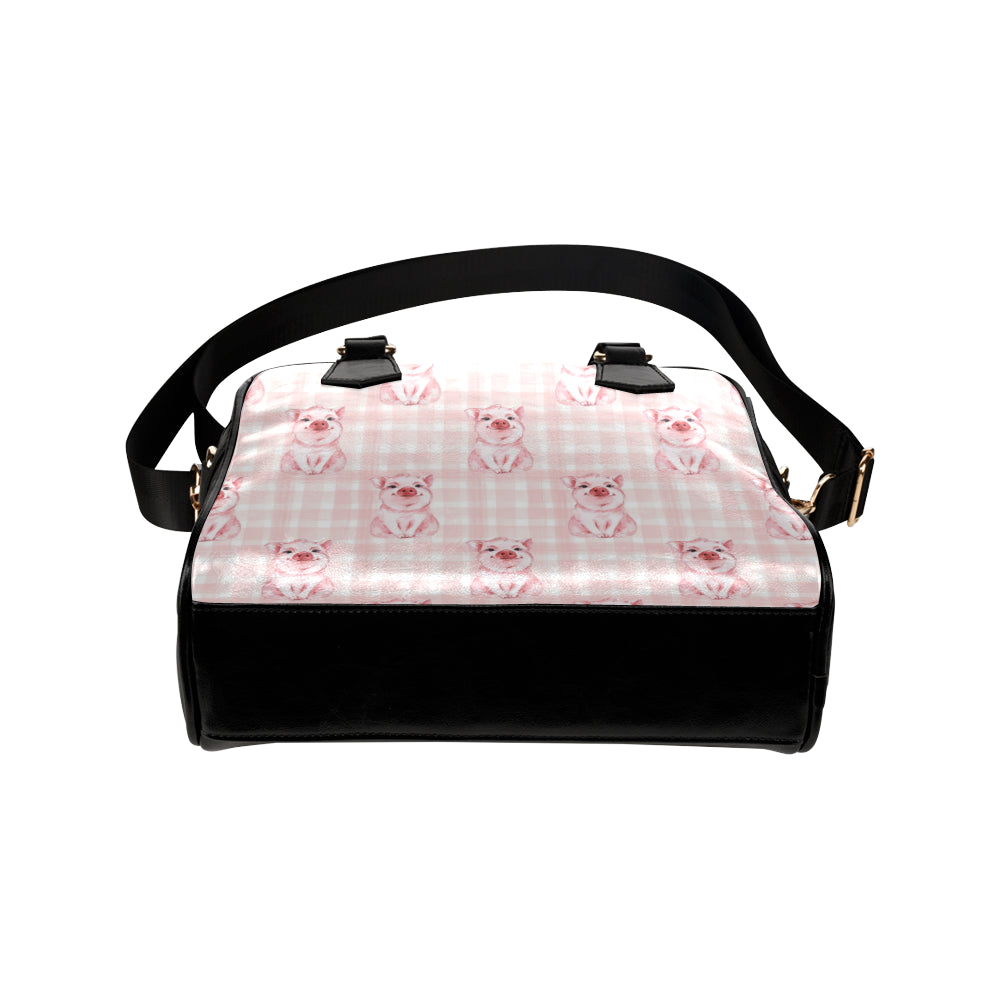 Pig Baby Pattern Print Design 01 Shoulder Handbag