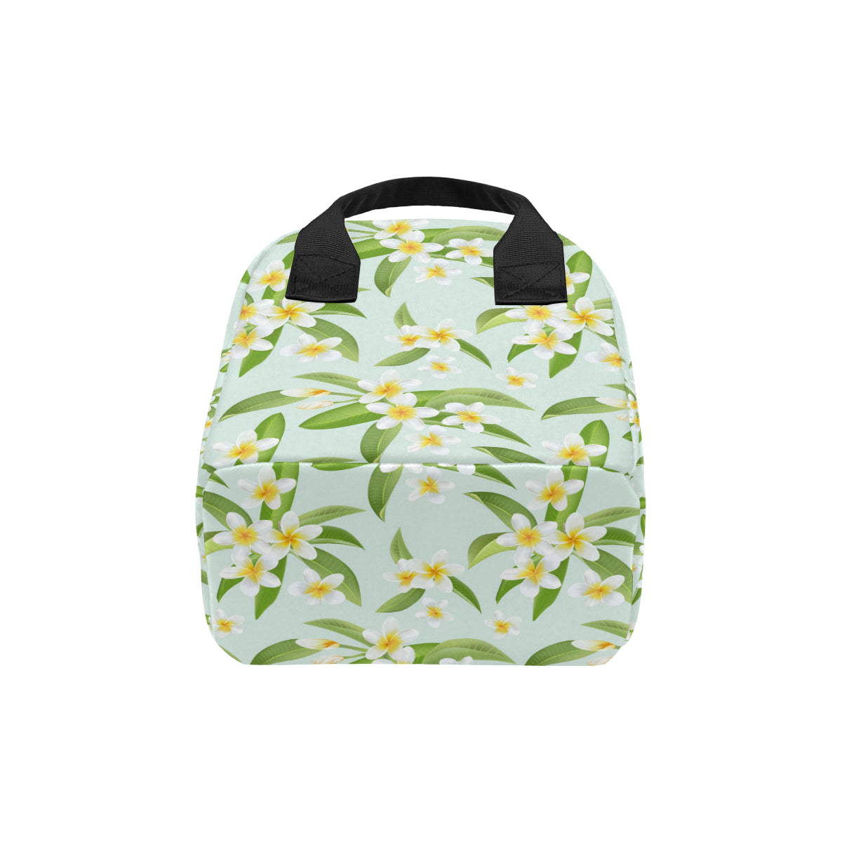 Yellow Plumeria Pattern Print Design PM024 Insulated Lunch Bag