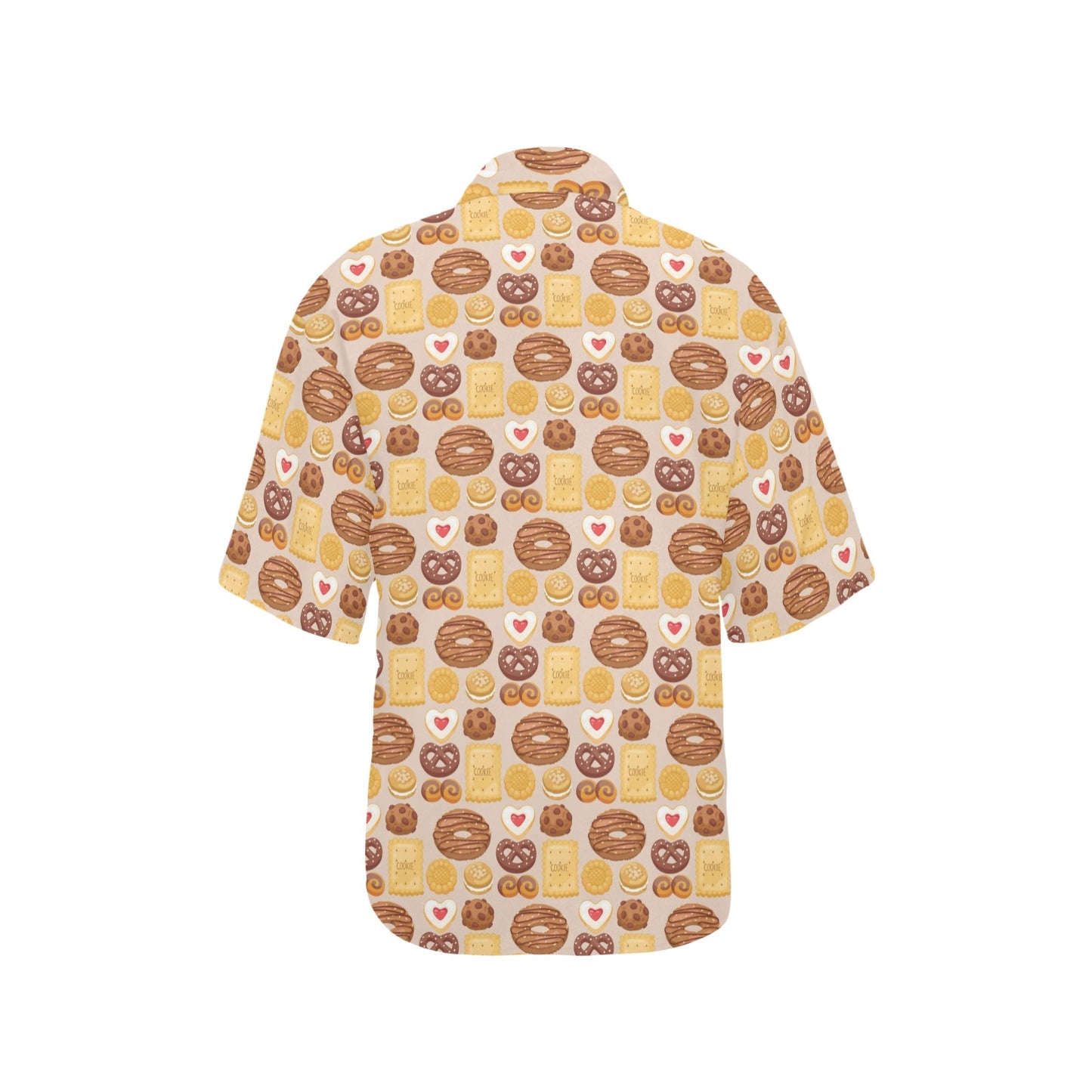 Cookie Pattern Print Design 02 Women's Hawaiian Shirt