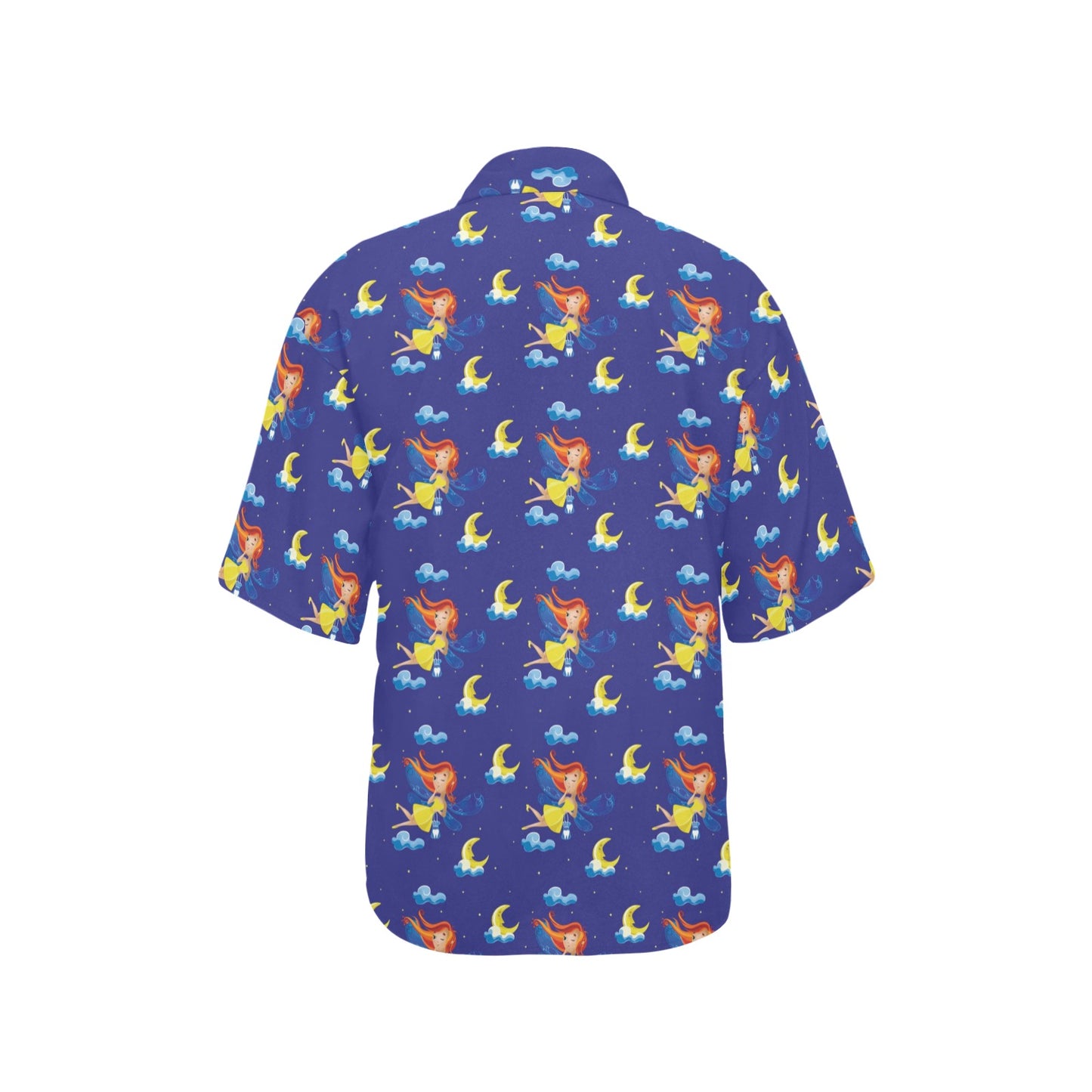 Fairy with Moon Print Pattern Women's Hawaiian Shirt