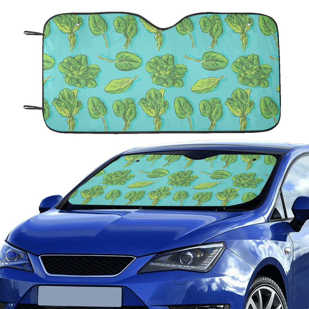 Spinach Print Design LKS301 Car front Windshield Sun Shade