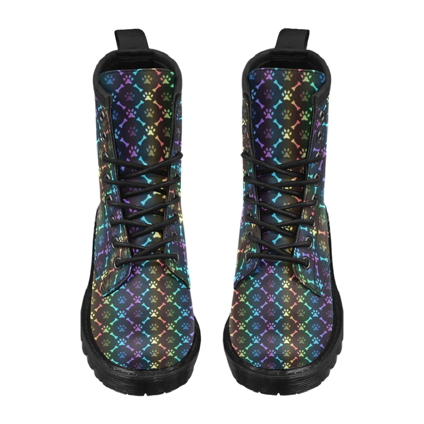 Paw Rainbow Print Women's Boots