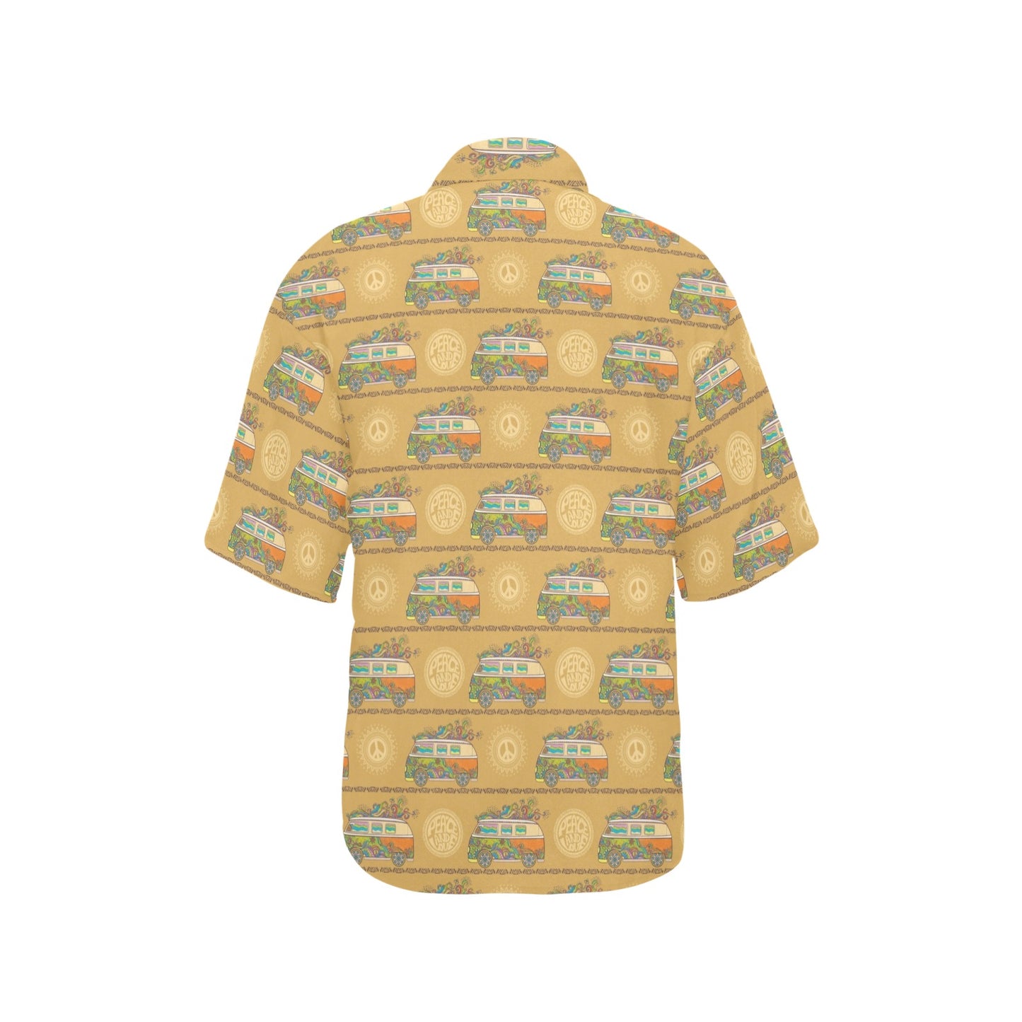 Hippie Van Print Design LKS304 Women's Hawaiian Shirt