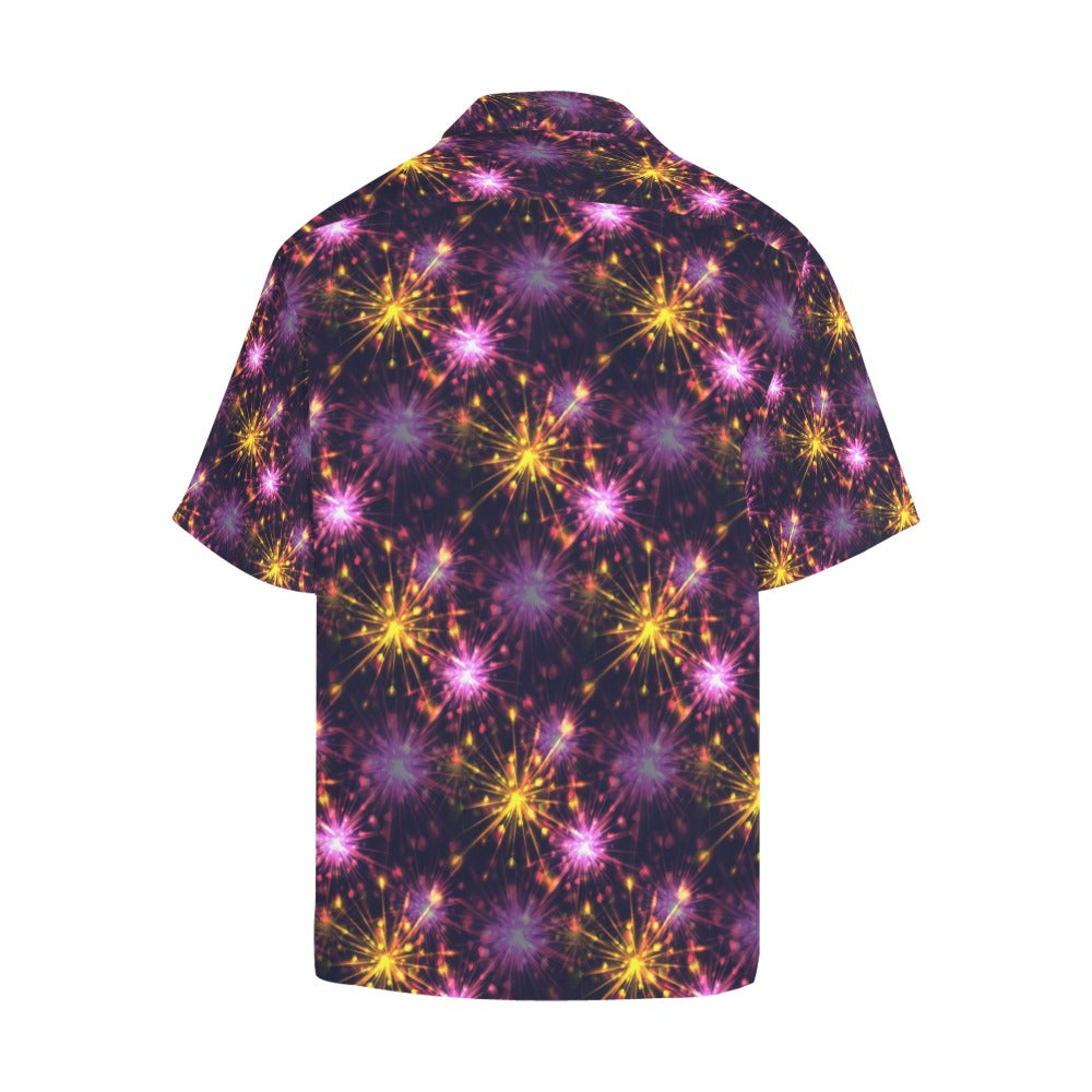 Firework Print Design LKS303 Men's Hawaiian Shirt