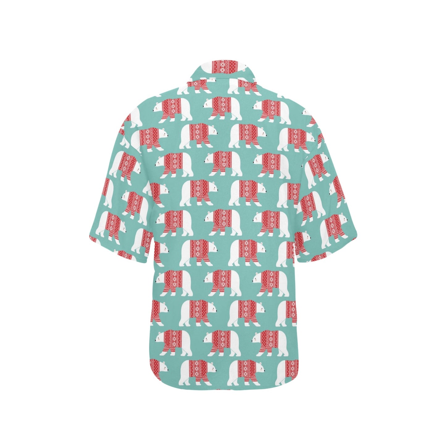 Polar Bear Pattern Print Design A04 Women's Hawaiian Shirt