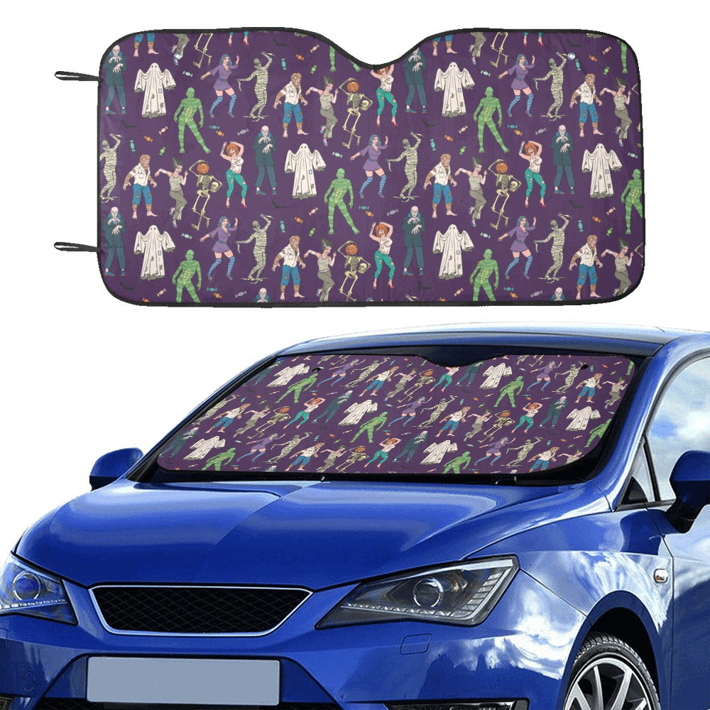 Creepy Zombie Print Design LKS302 Car front Windshield Sun Shade