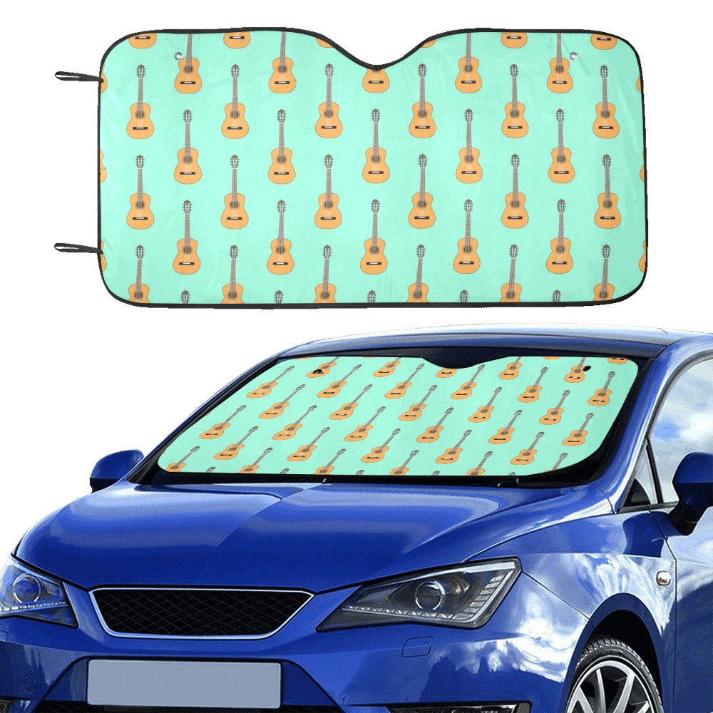 Acoustic Guitar Print Design LKS403 Car front Windshield Sun Shade
