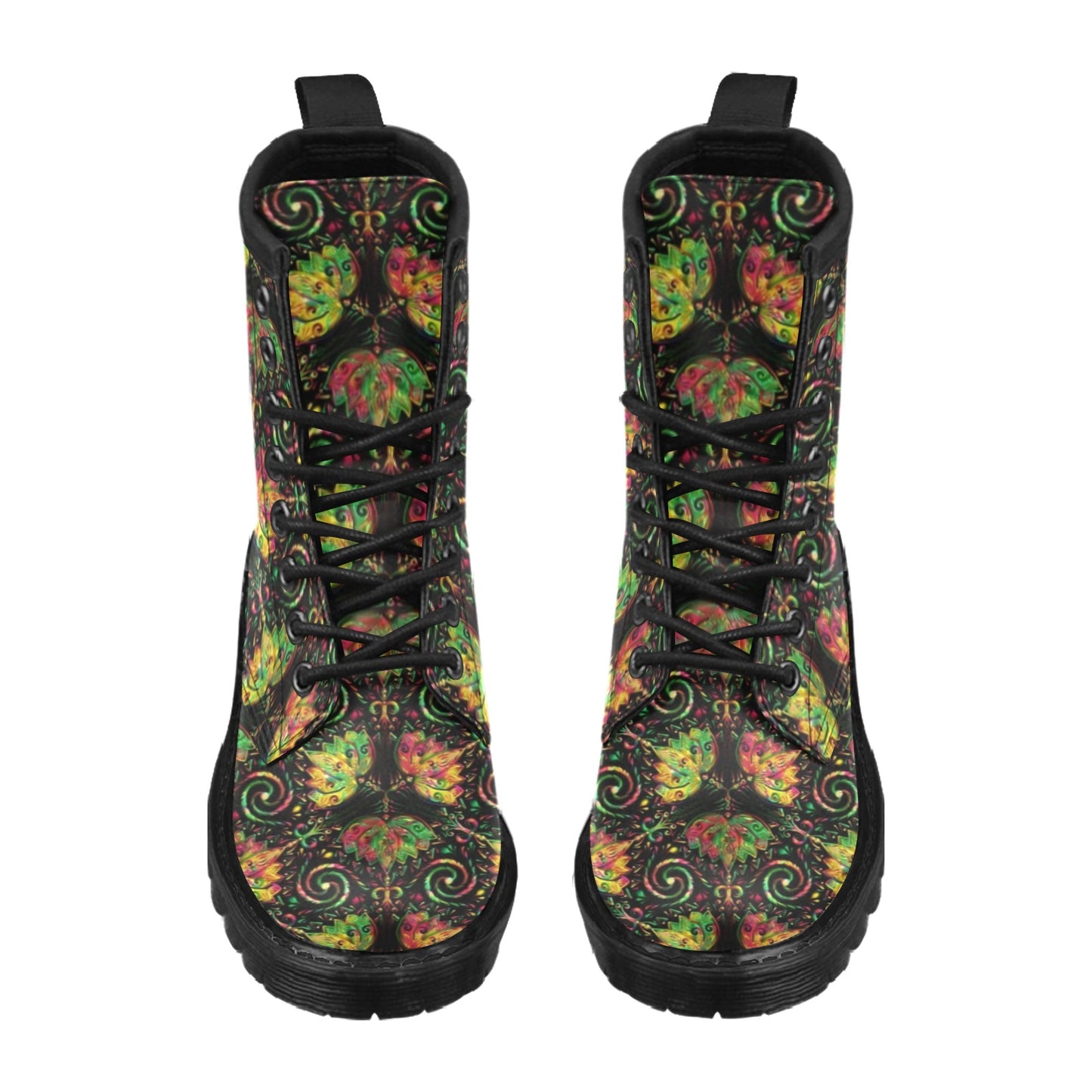 lotus Boho Pattern Print Design LO09 Women's Boots