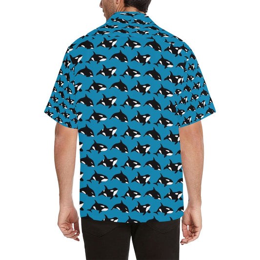 Whale Print Design LKS304 Men's Hawaiian Shirt