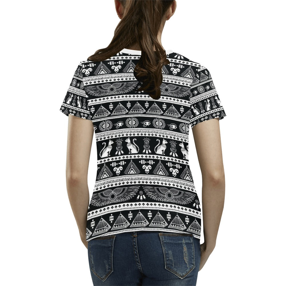 Tribal Pattern Print Design LKS305 Women's T-shirt