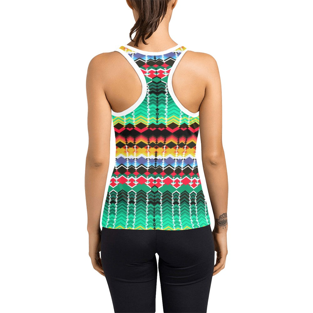 Serape Print Design LKS307 Women's Racerback Tank Top