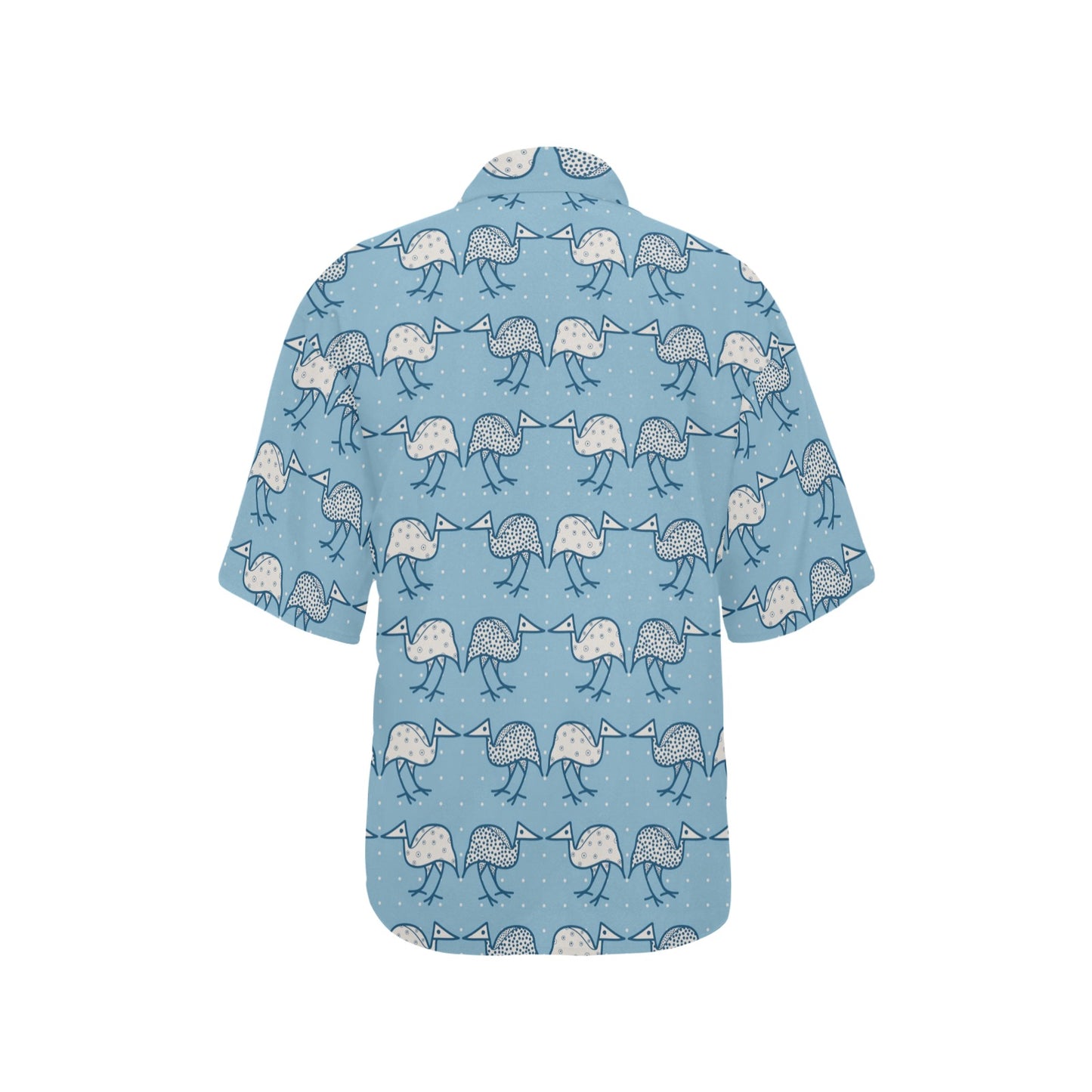 Emu Pattern Print Design 01 Women's Hawaiian Shirt