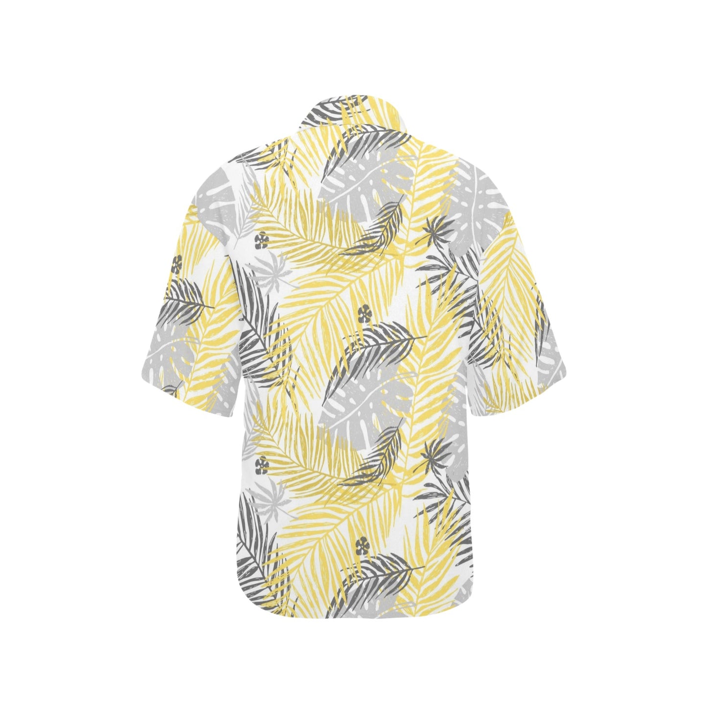 Palm Leaves Pattern Print Design PL012 Women's Hawaiian Shirt