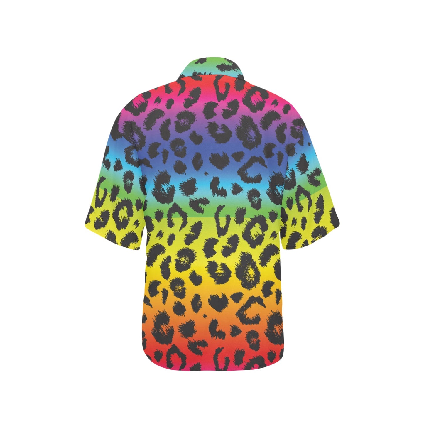 Rainbow Leopard Pattern Print Design A01 Women's Hawaiian Shirt