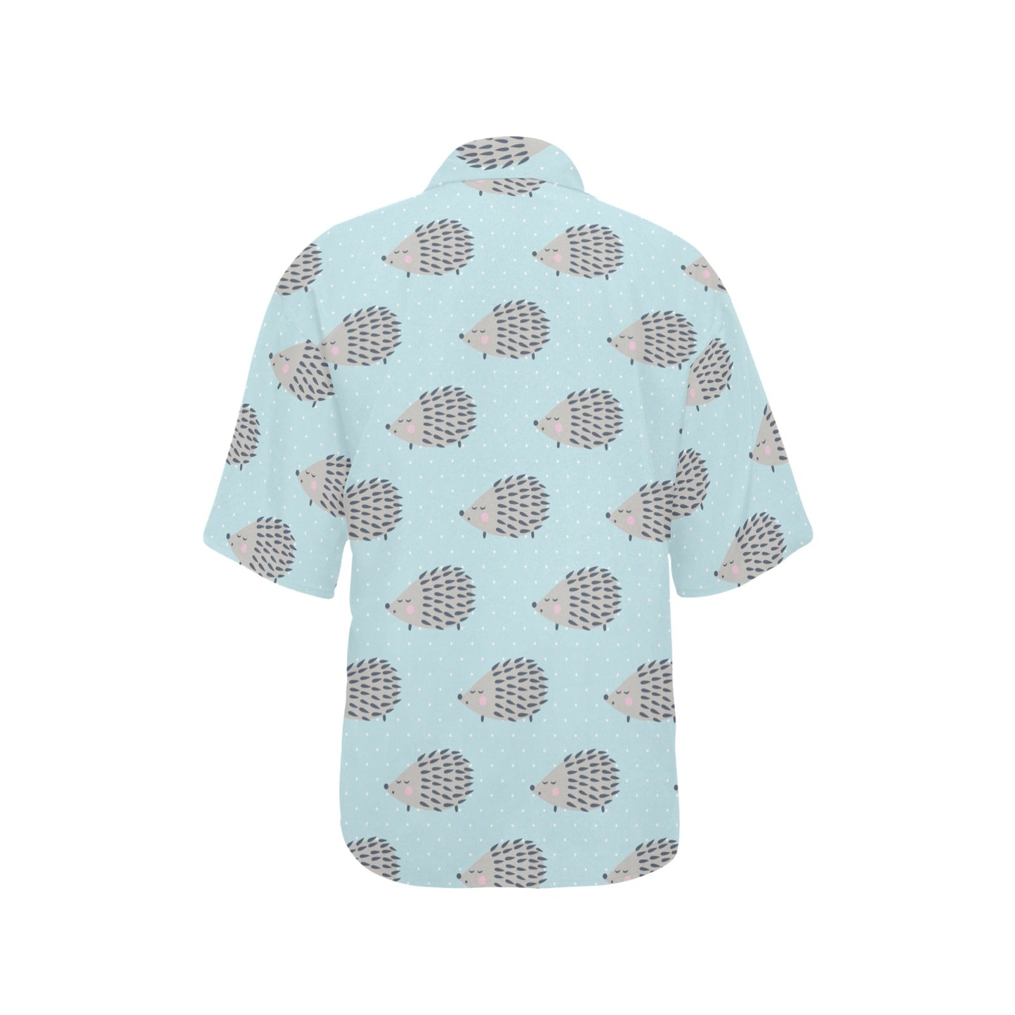 Hedgehog Pattern Print Design 02 Women's Hawaiian Shirt