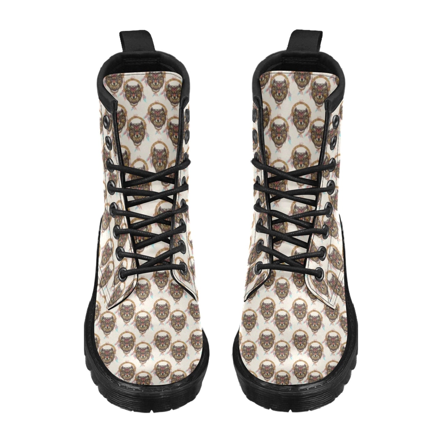 Wolf Tribal Dream Catcher Design Print Women's Boots